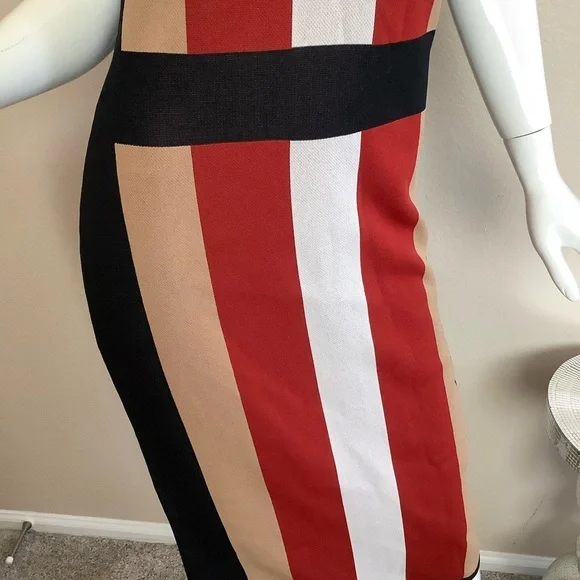 NY & C New York & Company Striped Knit Multicolor Dress - Picture 4 of 7